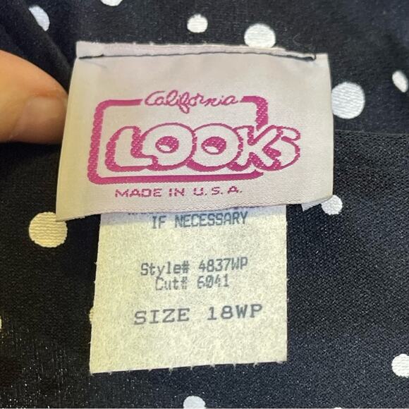 California Looks, 80s Polka Dot Dress. Size 18WP. In excellent condition! - Picture 3 of 5